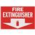 "Fire Extinguisher" w/ Arrow Vinyl Sign, Self-Adhesive, 1/Each "Fire Extinguisher" w/ Arrow Vinyl Sign, Self-Adhesive, 1/Each