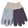 MCR Safety® Industry Standard Leather Palm Gloves, Select Grade, Clute Pattern, Knit Wrists, Fleece-Lined Palms, Gray/Striped, 12/Pair MCR Safety® Industry Standard Leather Palm Gloves, Select Grade, Clute Pattern, Knit Wrists, Fleece-Lined Palms, Gray/Striped, 12/Pair