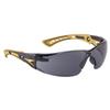 Bolle Safety Rush+ Safety Glasses, Black/Yellow Frame, Smoke Lens, 1/Each Bolle Safety Rush+ Safety Glasses, Black/Yellow Frame, Smoke Lens, 1/Each