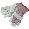 MCR Safety® Industry Standard Leather Palm Gloves, Gunn Pattern, 2 1/2" Rubberized Cuffs, CE EN388 4113, ANSI Abrasion 4, Puncture 4, Contact Heat 3, Large, Gray Striped, 12/Pair MCR Safety® Industry Standard Leather Palm Gloves, Gunn Pattern, 2 1/2" Rubberized Cuffs, CE EN388 4113, ANSI Abrasion 4, Puncture 4, Contact Heat 3, Large, Gray Striped, 12/Pair