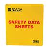Brady® GHS Standard SDS Binder, 3" Rings, Red/Yellow, 1/Each Brady® GHS Standard SDS Binder, 3" Rings, Red/Yellow, 1/Each