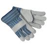 MCR Safety® Select Shoulder Leather Palm Gloves, "A" Grade, Plasticized Cuffs, ANSI Abrasion 4, Large, Striped/Gray, 12/Pair MCR Safety® Select Shoulder Leather Palm Gloves, "A" Grade, Plasticized Cuffs, ANSI Abrasion 4, Large, Striped/Gray, 12/Pair