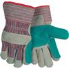MCR Safety® Industry Standard Leather Palm Gloves, Gunn Pattern, Jointed Double Palms, 2 1/2" Rubberized Cuffs, ANSI Abrasion 3, Puncture 5, Contact Heat 4, Large, Gray Striped, 12/Pair MCR Safety® Industry Standard Leather Palm Gloves, Gunn Pattern, Jointed Double Palms, 2 1/2" Rubberized Cuffs, ANSI Abrasion 3, Puncture 5, Contact Heat 4, Large, Gray Striped, 12/Pair