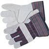 MCR Safety® Industry Standard Leather Palm Gloves, Economy Grade, 2 1/2" Rubberized Cuffs, X-Large, Striped/Gray, 12/Pair MCR Safety® Industry Standard Leather Palm Gloves, Economy Grade, 2 1/2" Rubberized Cuffs, X-Large, Striped/Gray, 12/Pair