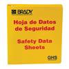 Brady® GHS Standard SDS Binder, 1 1/2" Rings, Bilingual, Red/Yellow, 1/Each Brady® GHS Standard SDS Binder, 1 1/2" Rings, Bilingual, Red/Yellow, 1/Each